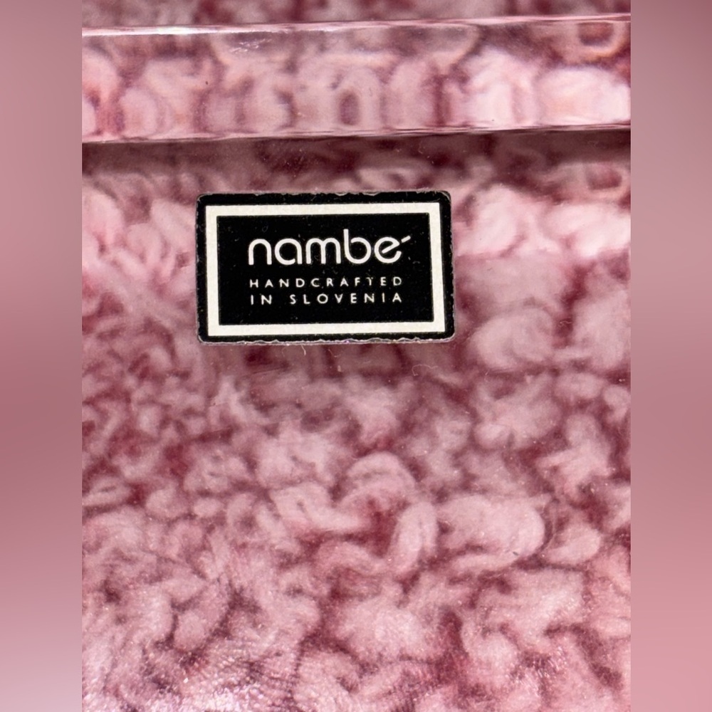 Nambe Rectangular Crystal Bowl 11 1/2" x 6 1/4" x 3" With Tags/Etched​​ - Picture 3 of 7